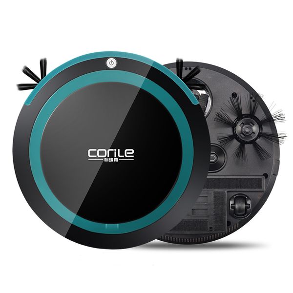 

robot vacuum cleaner mop&sweeping 1300pa suction 3 in1 45db low noise anticollision antifall 6.5 slim body pet hair carpet floor