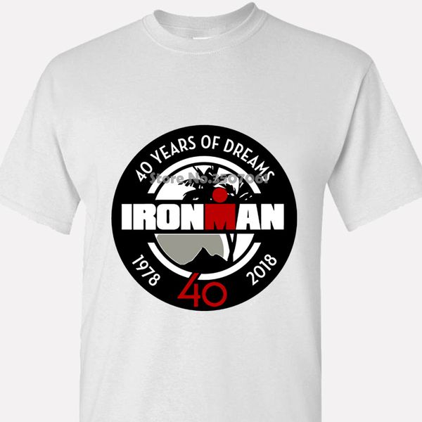

ironman 40 years of dreams triathlon men's white t shirt size s m l xl 2xl 3xl shirts coat clothes sport hooded sweatshirt hoodie