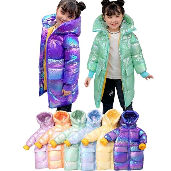 2020 novo bebê infantil para baixo jaqueta de algodão médio longo cor de algodão de algodão acolchoado para meninos e meninas wear wear lj201017