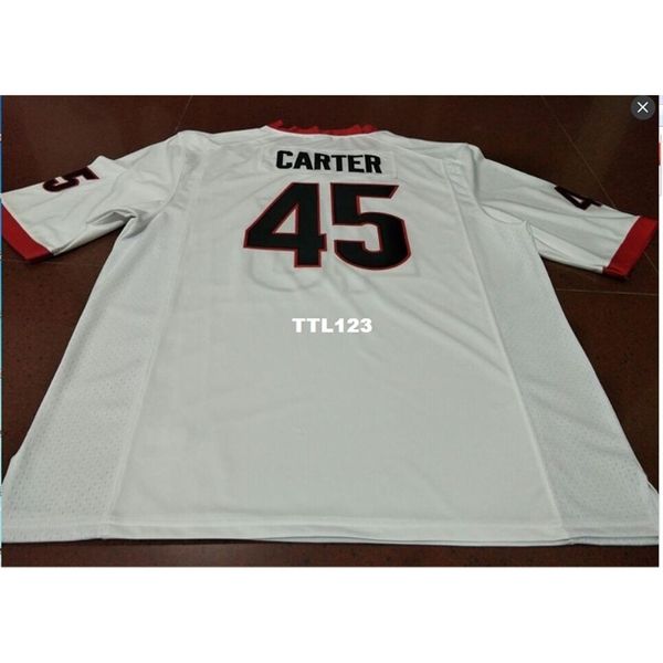

121 #45 reggie carter georgia bulldogs size s-4xl red black white college jersey or custom any name or number jersey