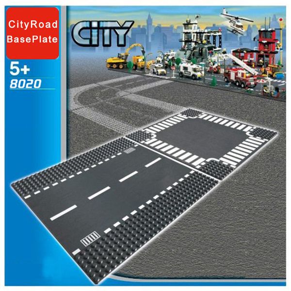 

классический city road улица baseplate блок straight crossroad кривая тройник diy ассамблеи строительные блоки частей опорная плита подарков