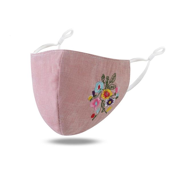 

in stock embroidery mask flower washable designer women men mouth cap decoration party sports maske mouthmask wmtoyj yyysports