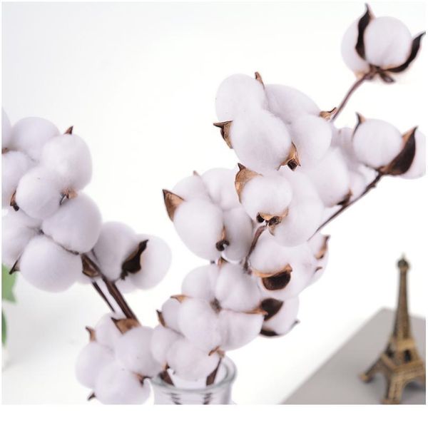 

naturally dried cotton stems farmhouse artificial flower filler floral decor fake flower cotton diy garland home weddi jllulm