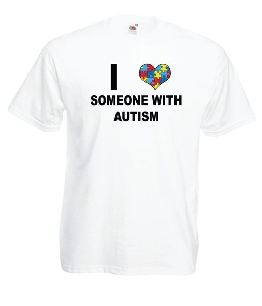

love someone with autism awareness birthday gift idea new men summer casual design t shirt sport hooded sweatshirt hoodie