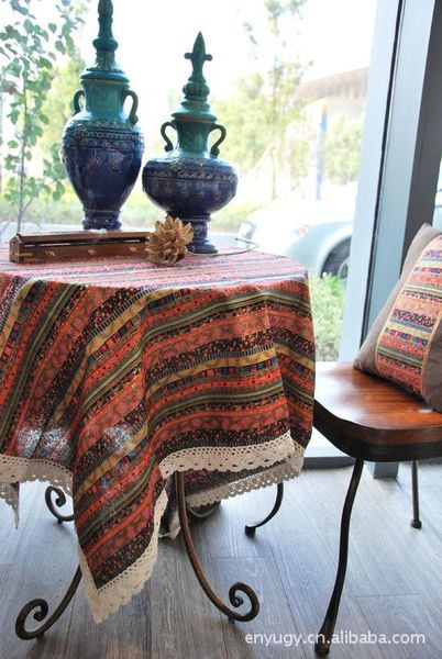 

table cloth 2021 european style stripes round bag mail