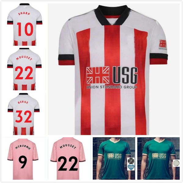 

men kids 20 21 mousset sheffield soccer jerseys kits mcburnie united norwood jersey 2020 2021 lundstram fleck football shirt, Black;yellow