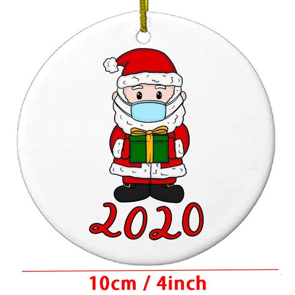

factoryvcx0gift ornaments xmas hanging new decoration santa claus deer survivor family christmas tree pendant with mask dbc bh4358