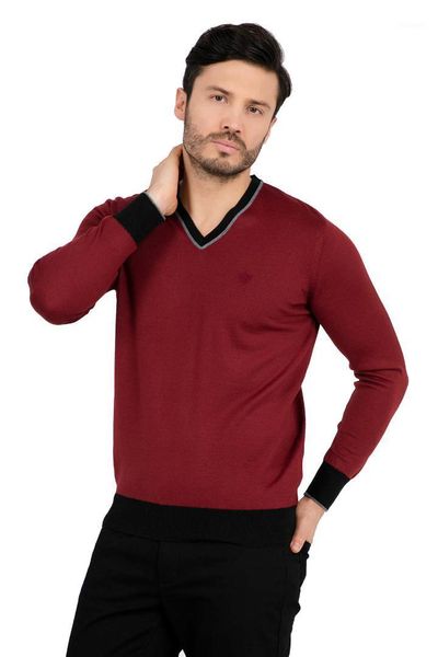 

buratti v-neck sweater male sweater 4470621, White;black