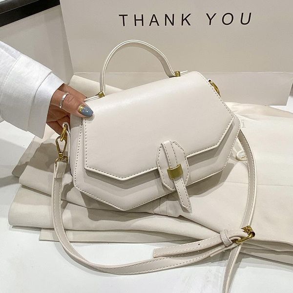 

retro ladies shoulder bag 2021 pure color handbag ladies casual leather handbag fashion trend crossbody bag