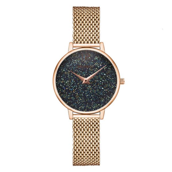 

steel mesh with water drill waterproof quartz student korean fashion women's watch lovers' ing