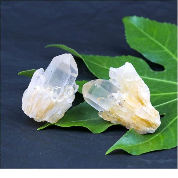 

natural raw quartz white clear crystal cluster healing stones crystal point specimen home decoration raw crystals ore jllxqy, Black