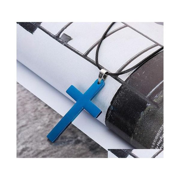 

fashion jewelry men's necklace stainless cross pendant c sqcnao beauty888, Silver