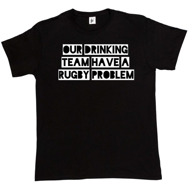 

fashion our drinking team have a rugbier problem alcohol funny joke present t shirt tee shirt sport hooded sweatshirt hoodie