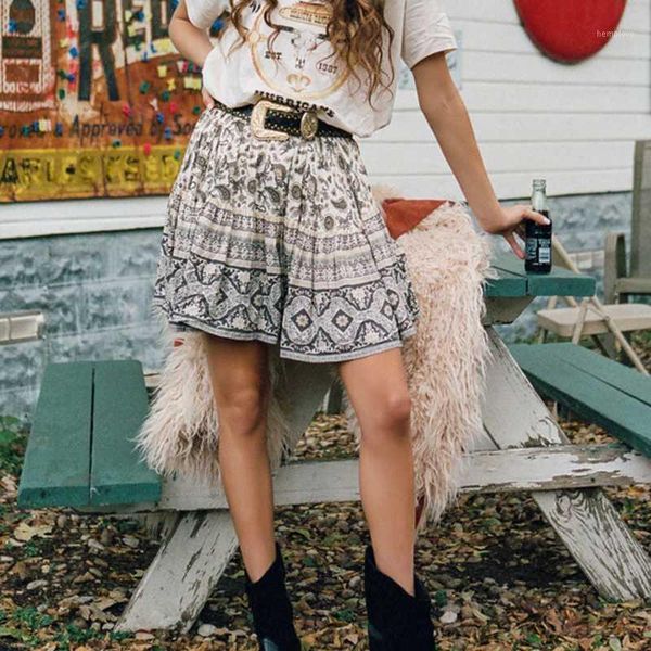 

super chic gray cotton mini skirts women summer boho chic elastic waist casual short skirt girls holiday beach skirt faldas1, Black
