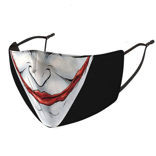 

factory clown designer face masks printed fashion classic black facemask dustproof windproof and haze replaceable pm2.5 prbni
