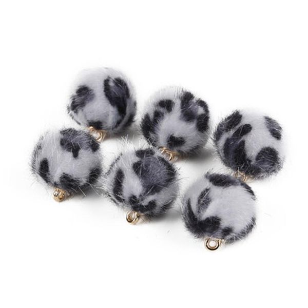 

10шт сумка искусственного меха леопарда pom pom diy мода подвеска помпонами мячи для сумок волос шарфы аксессуары диаметр 15мм diy craft sqc