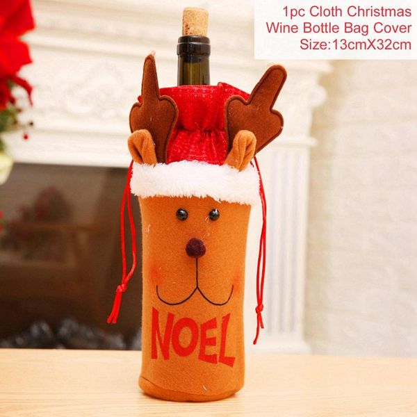 

fengrise christmas decorations for home santa claus wine bottle cover snowman stocking gift holders xmas navidad decor new year wmtqqp