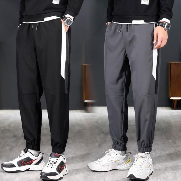 

2021new fashion casual pants men slim fit casual trousers all match elasticity black gray pants spring autumn clothing