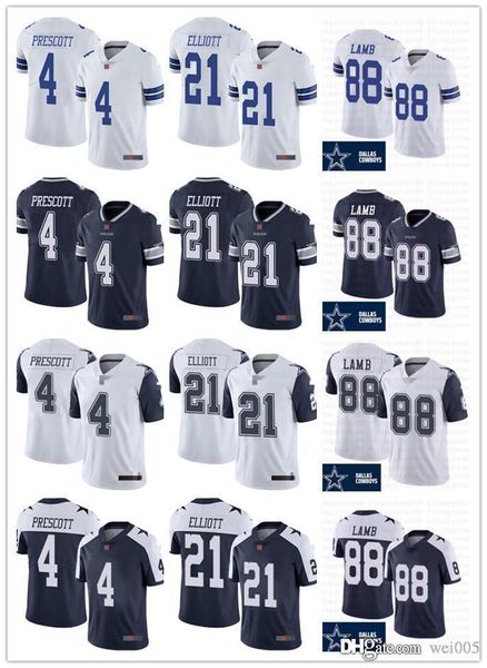 

mens womens youth dallas cowboys 21 ezekiel elliott 4 dak prescott 88 ceedee lamb custom football jerseys, Black;red