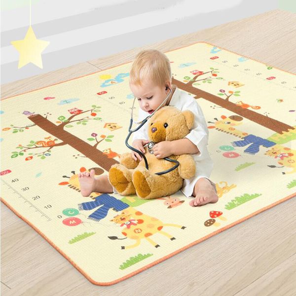 Kinder Teppich Puzzle Baby Spielen Entwicklung Matte Spielzeug Krabbeln Kinder Matte EPE Giraffe Messhöhe Umweltfreundliche Teppiche Playmat LJ201113