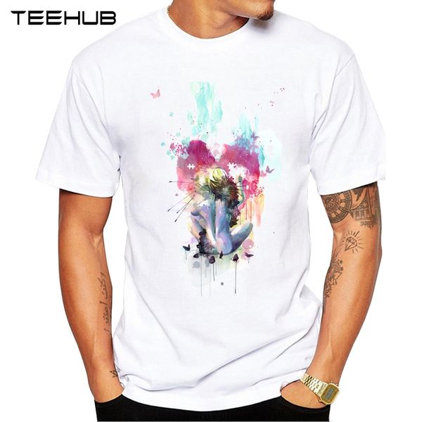 

teehub men's fashion painted body printed short sleeve t-shirt hipster o-neck design cool desgin tee sport hooded sweatshirt hoodie