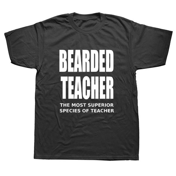 

bearded teacher funny men summer cotton harajuku short sleeve streetwear black hoodie designers t shirts sweatshirt