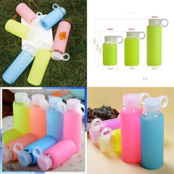 

factory wholesale silicone cover glass cup jelly explosion models cute couple creative gift portable cup logo water cup 182 g2