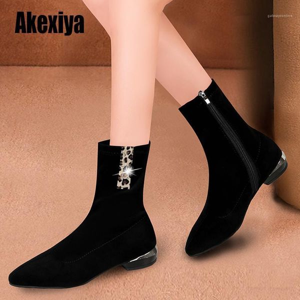 

boots women shoes pointed toe elastic black suede high heel fashion pumps size 35-40 u9141