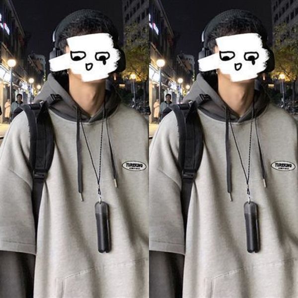 

hmczq осень зима праздник два кусок hoodie мужчин и женщин ины hoodie свободно и мода красивый случайный пальто 7zeok, Black