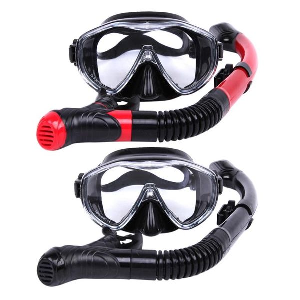 

diving masks snorkel set for adults anti-fog tempered glass mask and dry