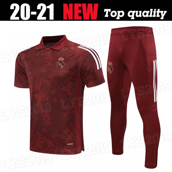 

kit 2020 2021 real madrid brown polo training wear soccer jersey hazard sergio ramos benzema vinicius camiseta football shirts, Black