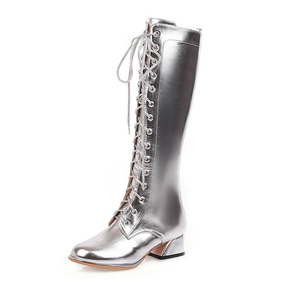 

women high-heeled 2021 cross-straps shoes europe and america online metalli cocolor women's boots winter ta2f, Black