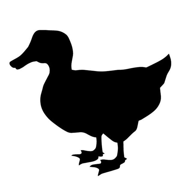 

15.3cm*13.8cm duck pattern car trunk car sticker vinyl decal black/silver c4-3000