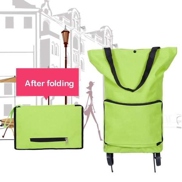 

multifunctional foldable storage bag fashion home trolley shopping bag large capacity shopping mall storage cart