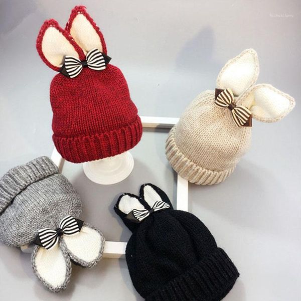 

caps & hats ears baby hat beanie warm winter kids girl bows thicken children toddler casquette enfant1, Yellow