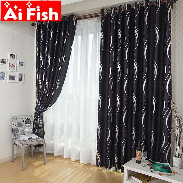 

curtain & drapes high-grade black silver stripe curtains for living room and sliver shiny rose blackout insulation bedroom #2