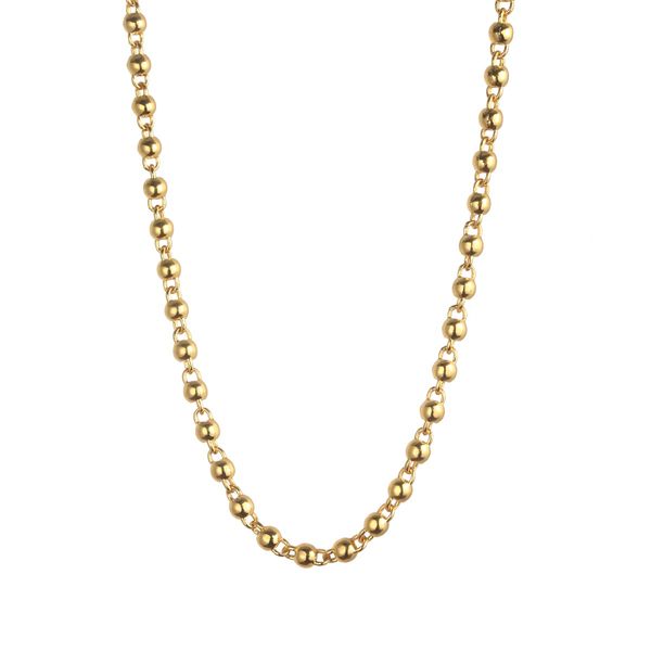 Collana di perline di corde di fili etiopi africani color oro per uomo, catene di perline, gioielli, regalo nuziale