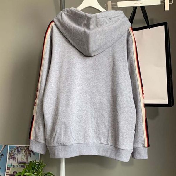 

fashion women men hooded jacket 20fw women doodies with designer label letters men women sweatshirts with shopping bag grey size m  xl, Black;brown