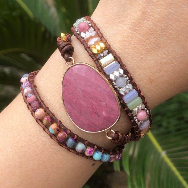 

5jkkd bohemian style multi-layer decorative cut red stone 3-layer hand woven bracelet bohemian style multi-layer decorative creative cut red, Golden;silver
