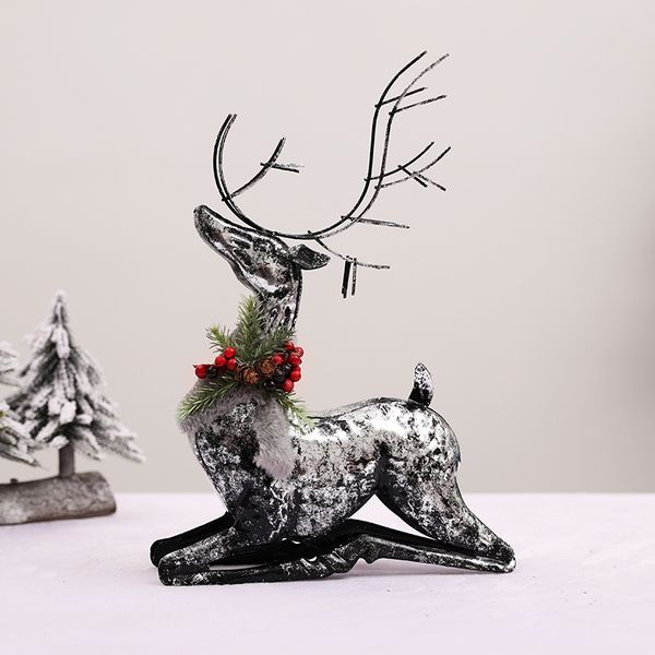 

scene iron window american simulation christmas style reindeer deskcreative decoration mall