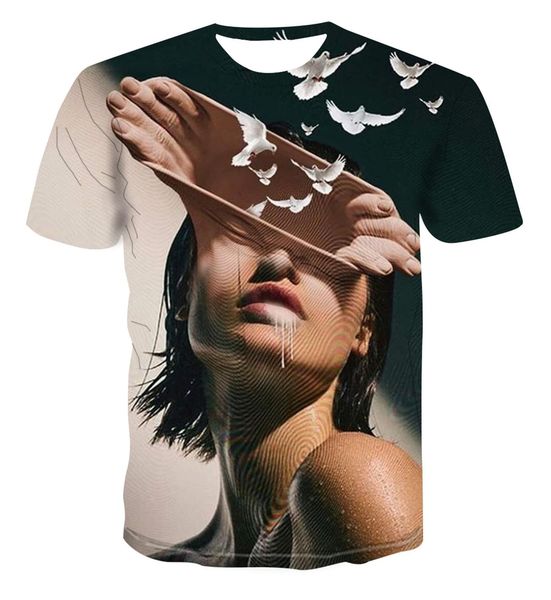 

selling trendy creative art figure cartoon versatile street cool 3d print shirts graphic plus size hentai men clothing