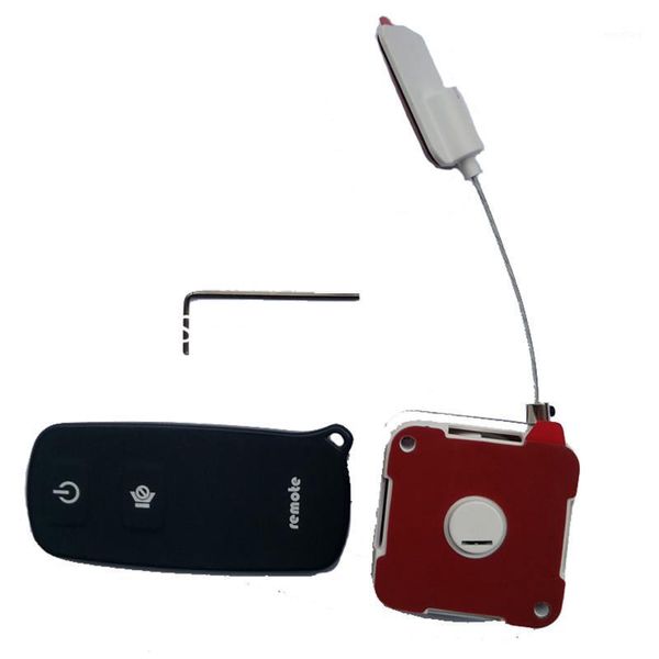 

10 pcs/lot alarm security pull box with 150cm steel cable for retail shops1