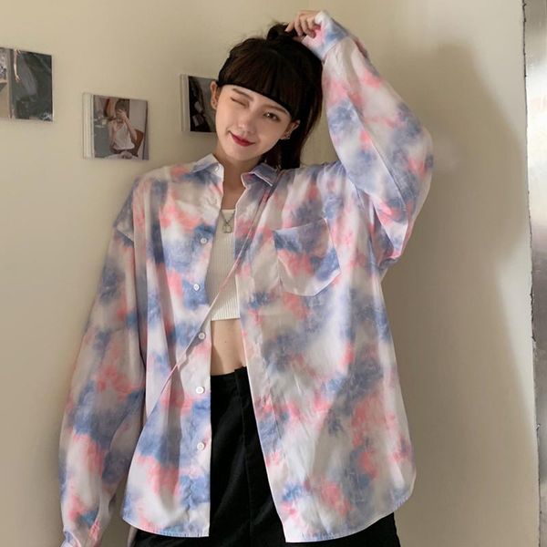 

autumn bf loose women clothing fashion brand ladies hipster turn-down collar shirts oversize ins ulzzang blouses new, White