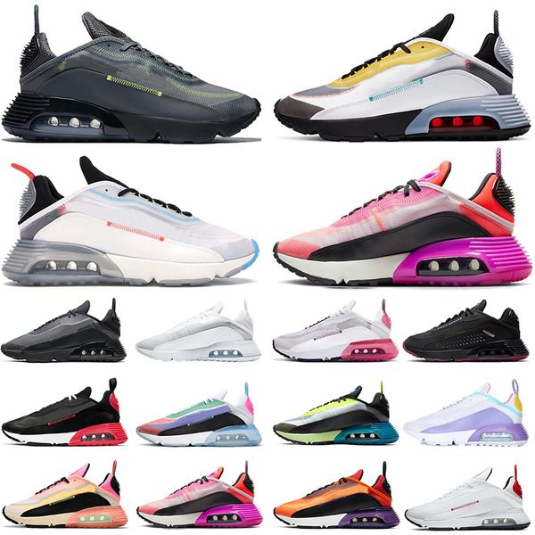 

cushions pure platinum 2090s platform mens running shoes wolf grey fire pink pn dust 2090s men women trainers sports sneakers, White;red