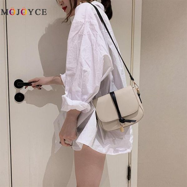 

fashion pu leather messenger bags women pure color flap small shoulder bag ladies classic handbag