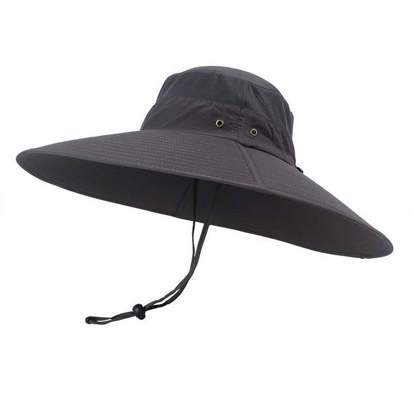 

15см super long wide брим bucket hat дышащий быстрый сухой мужчины женщины boonie hat лето защита от ультрафиолетовых лучей cap рыбалка вс, Blue;gray