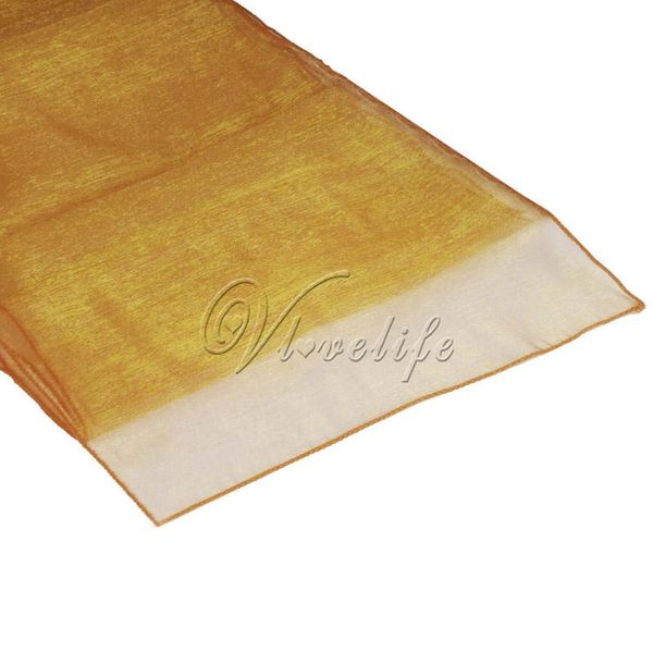 

золотой 30 см * 270см органза ткань из органзы органза стол бегун стул sash bows для свадьбы день рождения рождество xmas decor q bbyhig