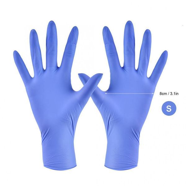 

disposable latex safe nitrile rubber good gloves 100pcs hairdressing tattoo nitrile laboratory nail art anti-static mechanic gloves