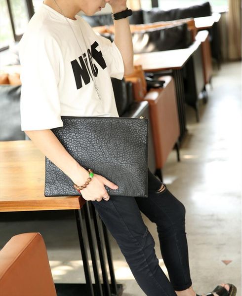 

stylish men in europe and the united states briefcase pu leather 36x28cm a4 paper size envelope style man bag w3 017