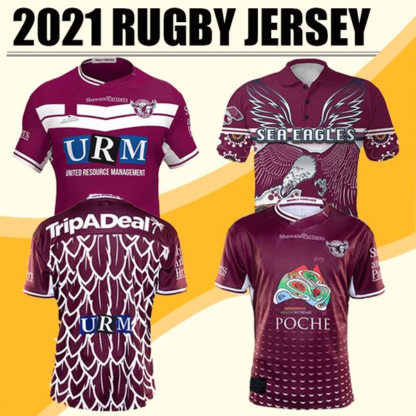 

new 2020 2021 manly warringah rugby jerseys sea eagles rugby league jersey 20 21 shirts s-5xl, Black;gray